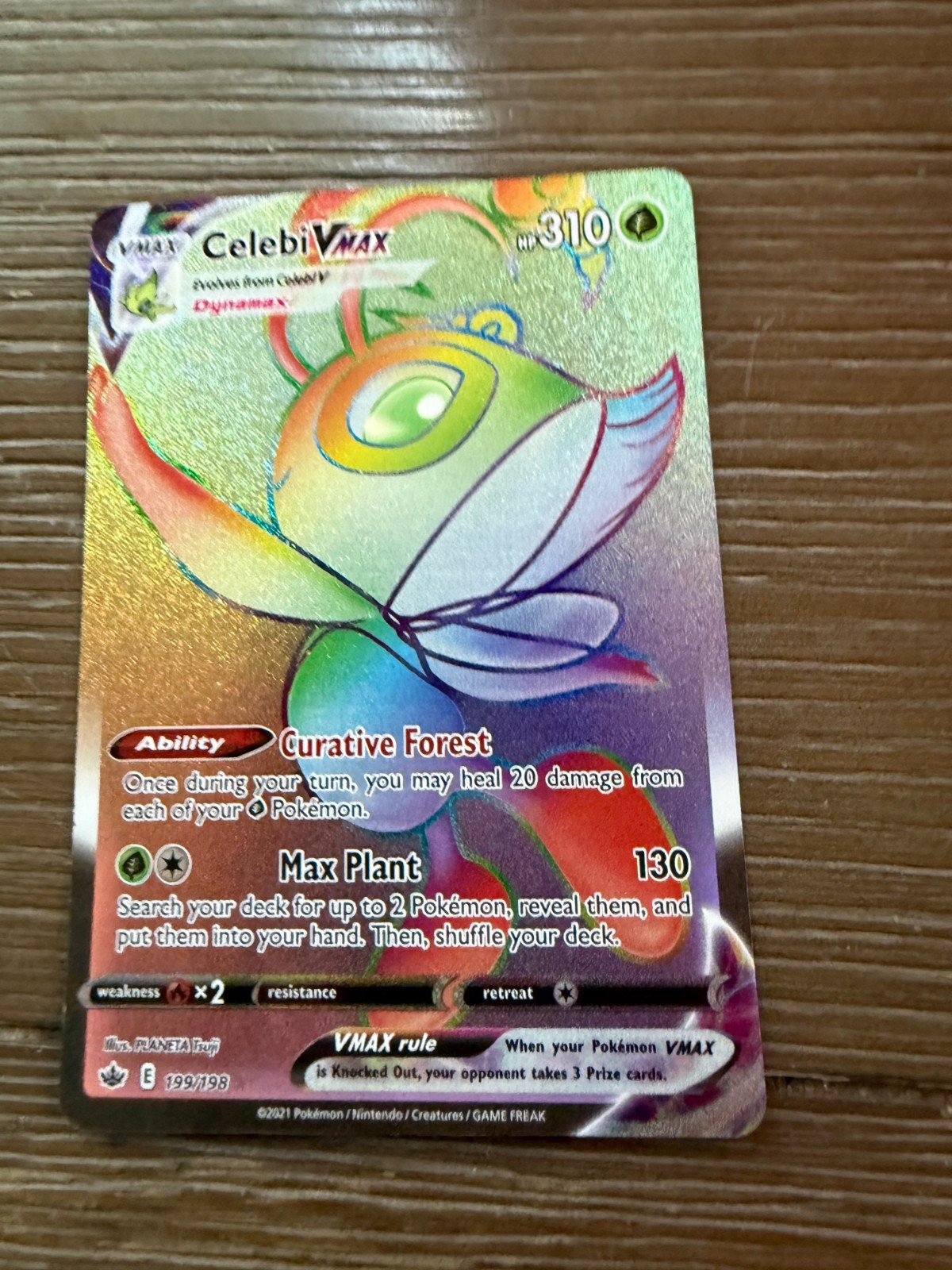 Celebi VMAX (Secret) 199/198 Swsh06: Sword & Shield - Chilling Reign Holo