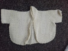 vintage doll knitted jacket pit to pit 25cm length 19cm
