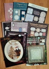 Lot of 9 Hardanger Embroidery Pattern Project Books Softcover Lot 1
