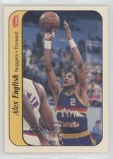 1986-87 Fleer Stickers Alex English #4 HOF s6i