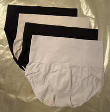 NEW 4 Pack Yummie Seamless Shaping Briefs 2 Beige 2 Black Size 1X-2X