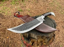 Custom Handmade Carbon Steel Blade Eagle Bowie Knife | Hunting Knife Camping
