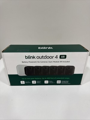 Blink Outdoor 4 XR , 6  Camera System w/Sync Module Included - New Sealed