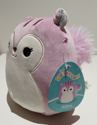 Squishmallow Allina das rosa Eichhörnchen 7,5 Zoll offizielles Stofftier Plüsch Brandneu mit Etikett