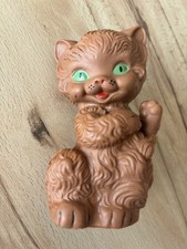 Quietschtier Katze DDR Gummi Quietschfigur Gummietier Spielzeug 