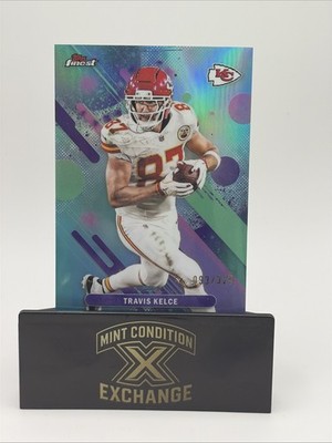 2025 Topps Finest Travis Kelce Sky Blue Refractor #/325 Chiefs