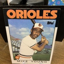 1986 Topps - #548 Mike Young Baltimore Orioles MLB Baseball Card