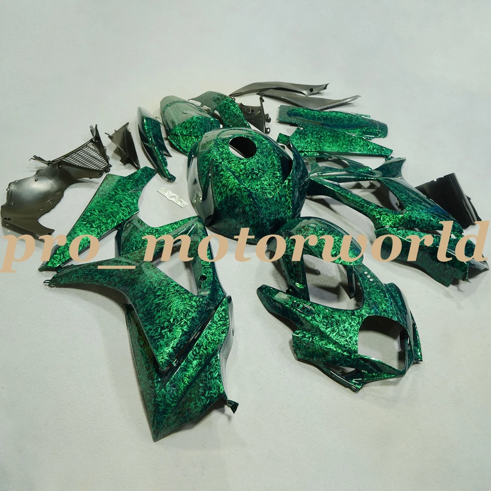 Kit de carenado de fibra de carbono forjado verde con tanque para Suzuki GSXR1000 2007 2008 K7 Foto 2 de 4