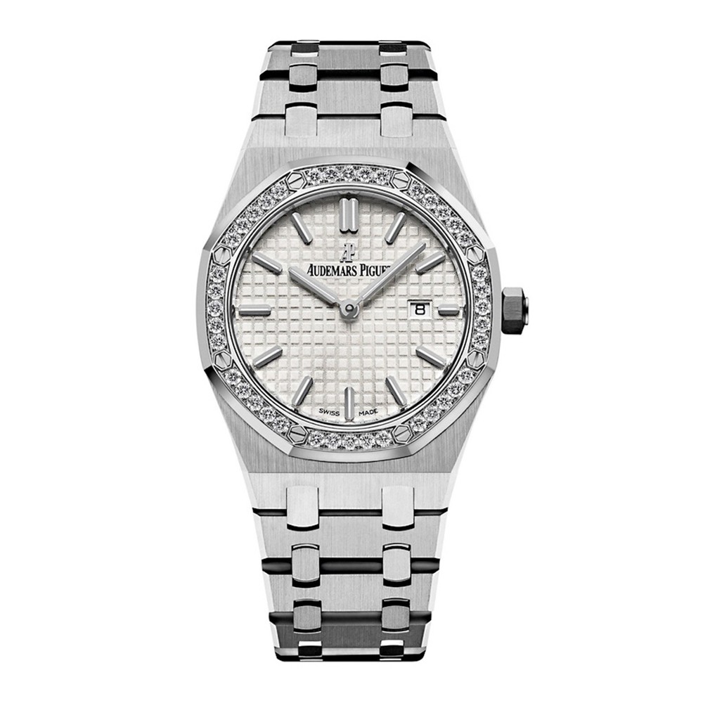 Audemars Piguet Royal Oak Watch 33MM Silver Index Hour Markers Dial Stainless...