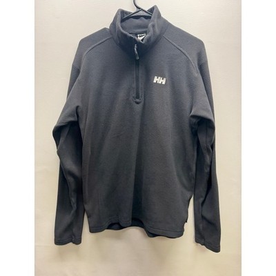 Helly Hansen Fleece Pullover Mens L Gray Daybreaker Quarter Zip