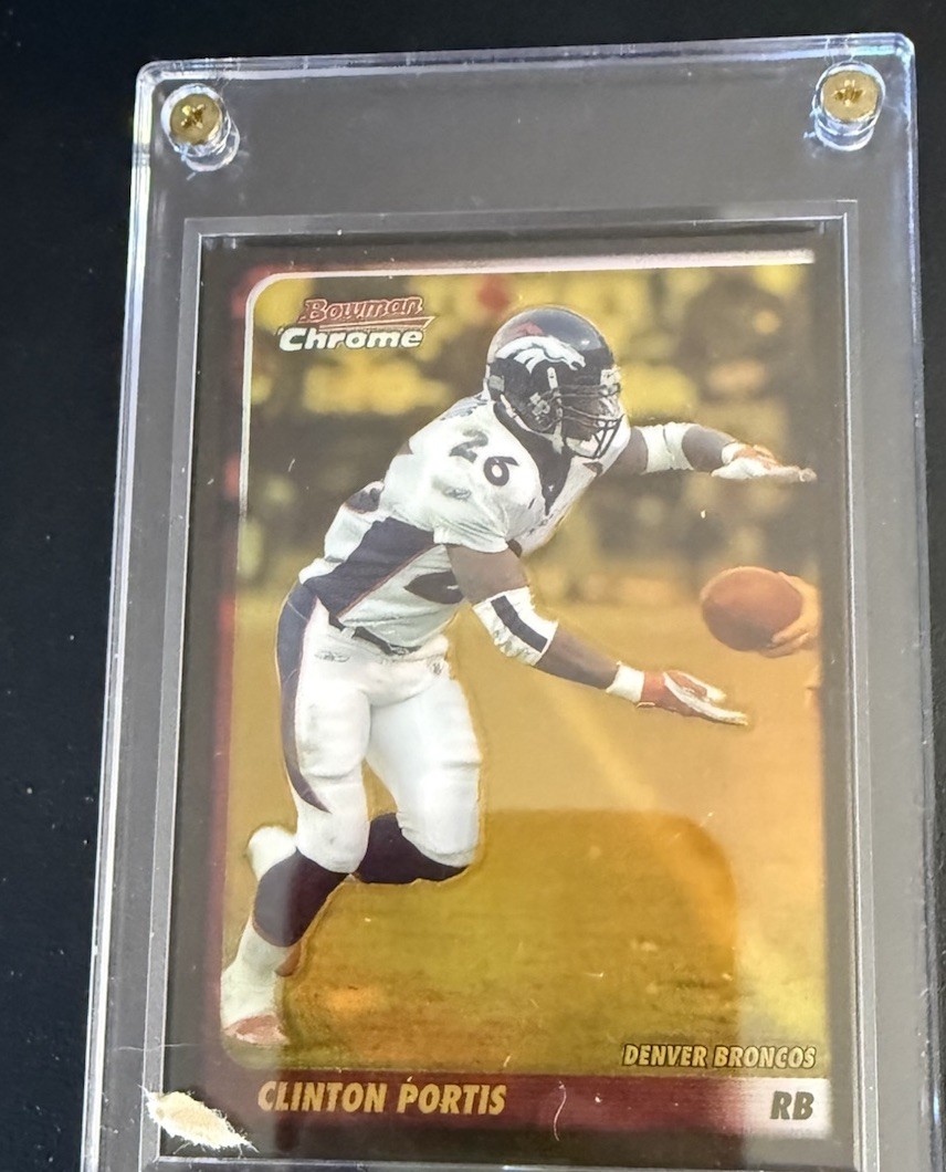 2003 BOWMAN CHROME GOLD REFRACTOR #37 CLINTON PORTIS 50/50 Bookend Last One