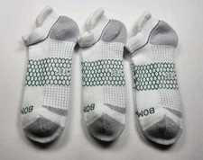 Bombas Hex-Tec Golf Style Athletic Ankle Socks Lot Of 3 Pairs Size L