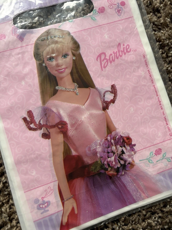 Lote Vintage Antigo Mattel Barbie Sacos de Festa Lote 3 Pacotes Aniversário Ano Novo - Imagem 2 de 4