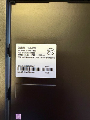 Samsung Galaxy Tab Active2 SM-T390 8in 16GB 3GB RAM Wi-Fi Android Black
