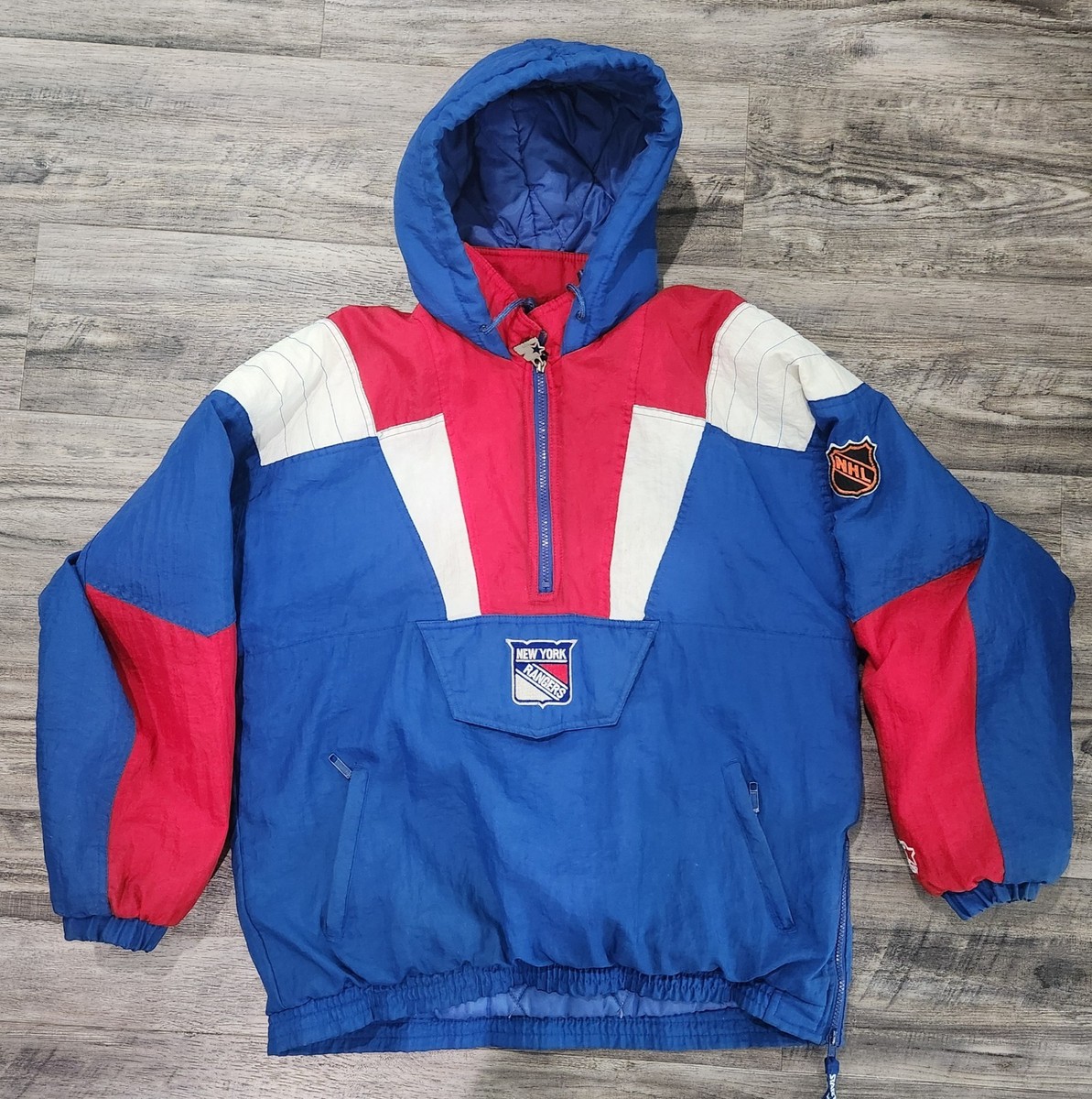 トップス STARTER NEW YORK RANGERS Vintage Starter New York Rangers Pullover Half Zip Jacket 90s NHL