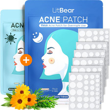 Acne Pimple Patches- Day and Night 4 Sizes 180 Dots Thin  Thick Hydrocolloid Pa