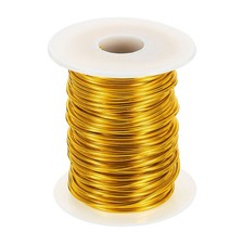12 Gauge Aluminum Craft Wire 2.0mm 98.5ft Bendable Metal Wire Yellow,