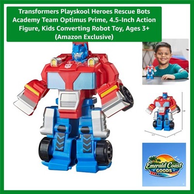 Playskool Heroes Optimus Prime 4.5-Inch Action Figure - 2-in-1 Transforming Toy