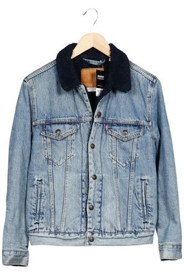 Levis Jacke Herren Anorak Jacket Kurzmantel Gr. S Baumwolle Hellblau #yg96xd9