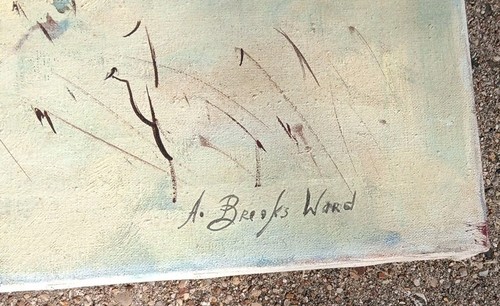 Pintura al óleo original del artista A. Brooks Ward - Imagen 6 de 11