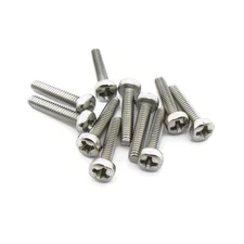 M2 x 10mm, Phillips Pan Head Screws, A2 304 18-8 Stainless Steel