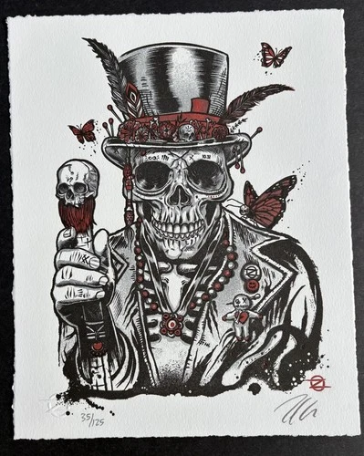 “Voodoo” 2020 Zoltron 8x10 Letterpress Art Print #’d 35/125