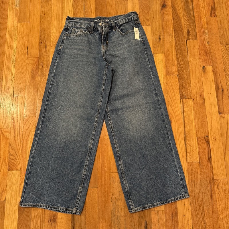 Old Navy Mid-Rise Wow Baggy Wide-Leg Jeans Size 2 Petite