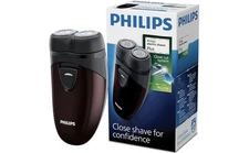Philips Electric Men Shaver 2-Head Close Cut Cordless AA Battery Powered Travel