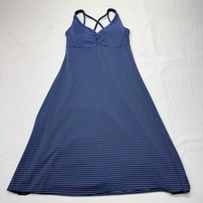 Prana Rebecca Dress S Built in Bra Performance Athletic Strappy Back Blue