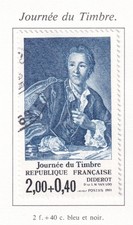 🦬STAMP / TIMBRE France Oblitéré N°2304 - Journée du Timbre 1984 - Diderot🦬