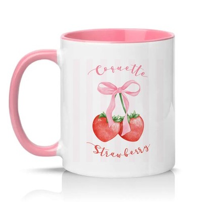 Coquette Erdbeere Damen 11 Unzen Keramiktasse ästhetische Früchte Geschenk