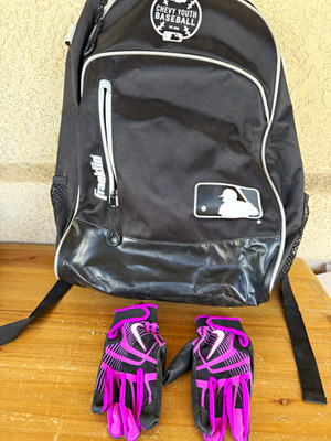 Rawlings MLB Baseball Equipment Backpack Black/Gray Bat Compartment 2 Pocket Zip