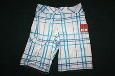 NEW Men's Mossimo Blue/White plaid swim board shorts RP 25