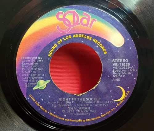 Shalamar - Right in the Socket - Girl - 1978 Solar - 45 RPM - Vinyl Record - Picture 4 of 4