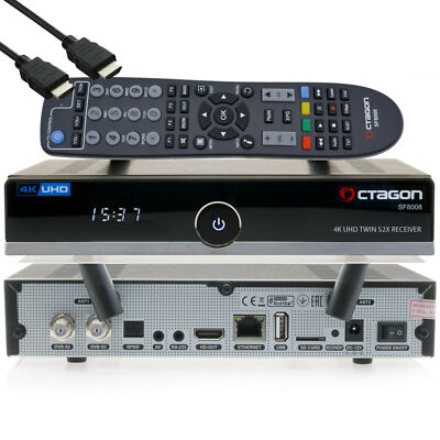  OCTAGON SF8008 4K UHD E2 DVB-S2X Twin Linux SAT Receiver USB WLAN 