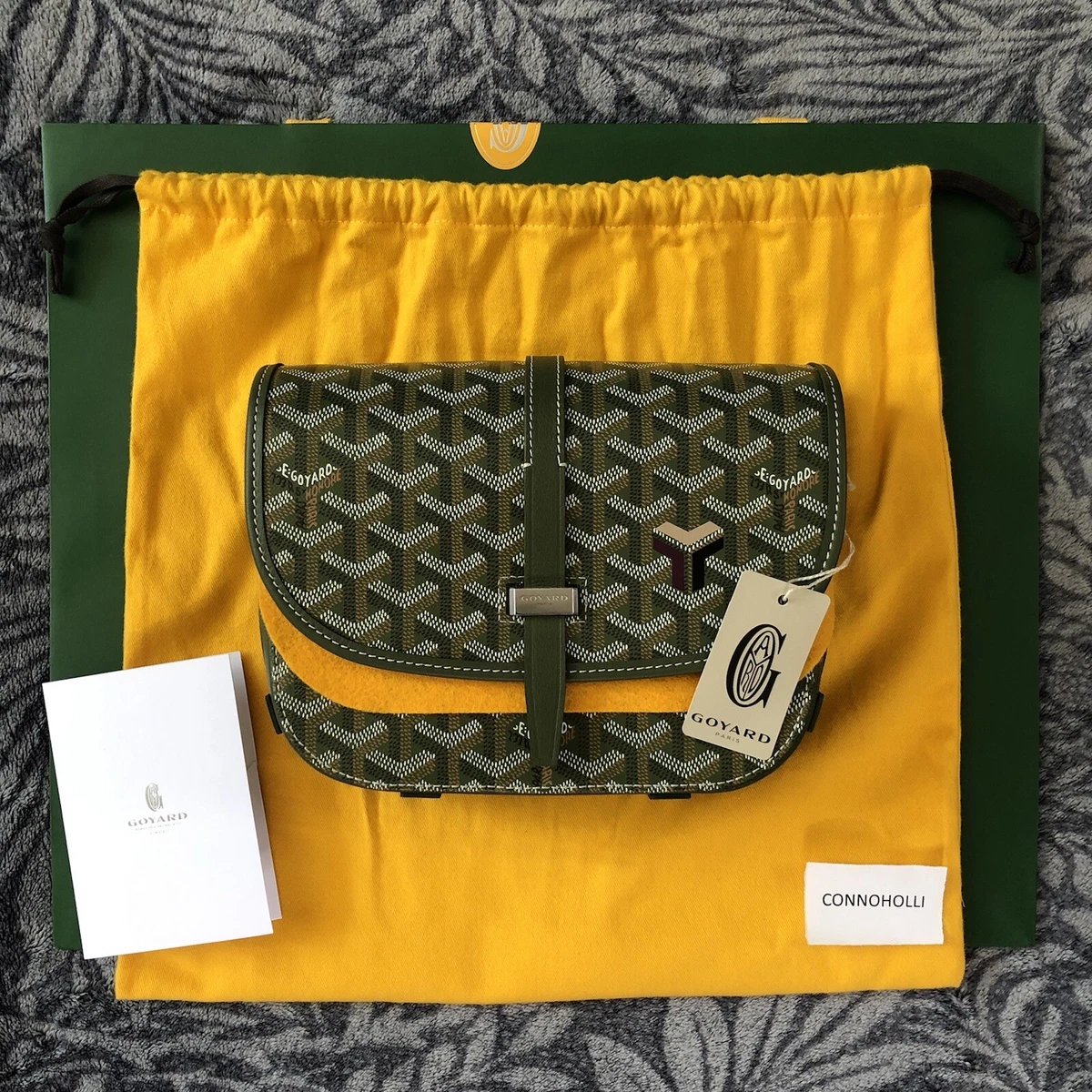 GOYARD BELVEDERE PM BAG KHAKI GREEN LIMITED EDITION 170TH ANNIVERSARY