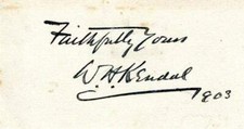 William Hunter Kendal (+) ACTOR & THEATRE MANAGER ST. James's autograph, signed