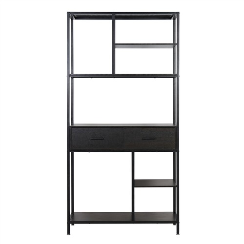 Industrial Bookshelf Bookcase Artwork Display Stand 5-Tier Open Display Etagere - Picture 12 of 12