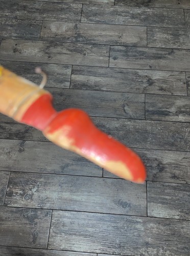 Vintage Nudelholz rote Griffe & Haken für Schlüssel Wandhänger Holzregal Spielzeug - Bild 9 von 10
