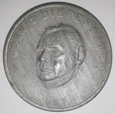 1957 Canada P.M. John G Diefenbaker Ottawa House of Commons Shell Oil Token