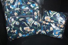 Vera Bradley Xl Campus Backpack Performance Twill Immersed Blooms Crossbody Lunc