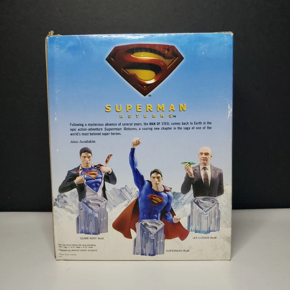 Busto de porcelana Superman Returns Clark Kent pintado a mano, fundido en frío, nuevo raro Foto 2 de 4