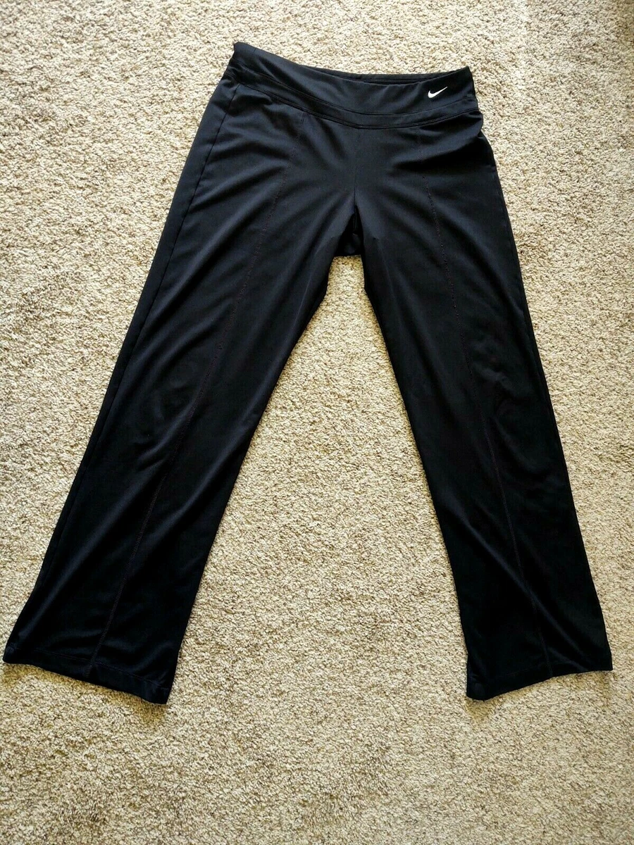Nike Womens Medium Black Wide Band Full length Yoga Pilates