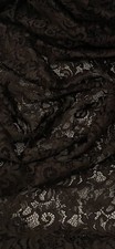 Tela de encaje de guipur floral marrón oscuro 58"" PRECIO POR METRO