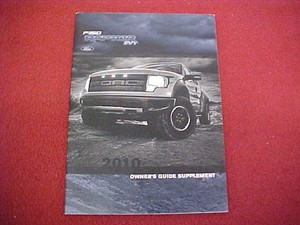 Details About 2010 New Ford F 150 Svt Raptor Only Supplement Owners Manual Guide Book 10 F150