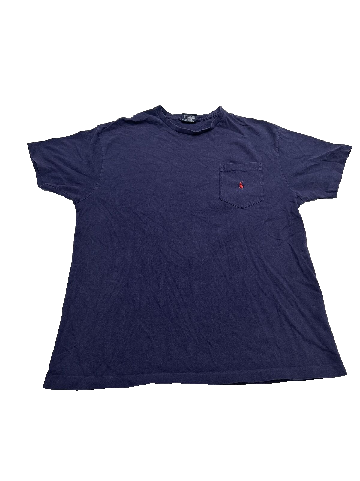 Polo Shirt VINTAGE Ralph Lauren adulto piccola blu rosso pony preppy uomo