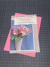 Hallmark Granddaughter Birthday Card: Pink Floral Special Proud Thankful Love