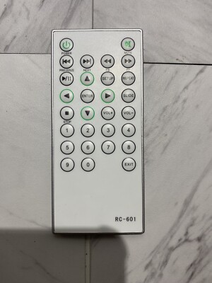 RC-601 White/Silver Remote Control For DVD Player