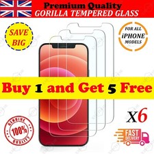 Tempered Glass Screen Protector For iPhone 16 15 14 13 12 11 Pro Max Mini XR XS