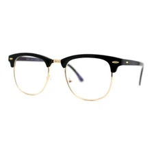 Iconic Browline Half Rim Blue Light Blocking Computer Glasses